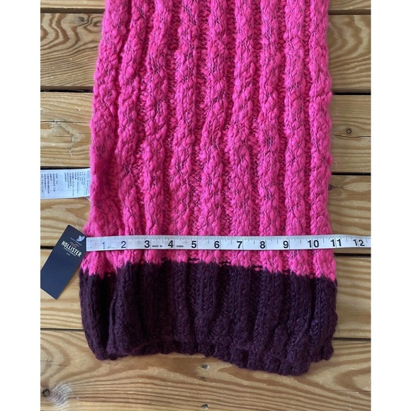 NWT Hollister Knit Scarf One Size Women’s Pink MSRP $24.95 - Picture 7 of 7